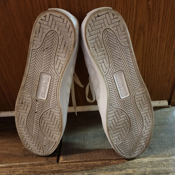 Men's white K-Swiss tennis sneakers, size 11.5, great condition. - Picture 2 of 6